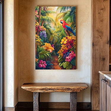 Tropical Flower Acrylic Painting